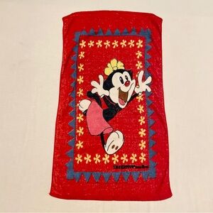 VTG 1999 Animaniacs Warner Cotton Beach Towel 33x19 Warner Bros Sassoon